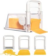 🧀 the ultimate 4-in-1 cheese chopper: wire, grater, blade attachments | convenient fridge storage | ideal for up to 2lb cheese blocks logo