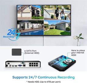 img 1 attached to 📷 REOLINK 4K PoE Security Camera System, 6pcs 8MP Wired PoE IP Cameras with Person Vehicle Detection, 8CH NVR Recorder, 2TB HDD for 24/7 Recording, RLK8-810B6-A