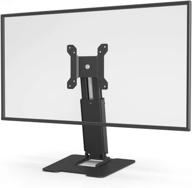 wearson folding monitor stand - height adjustable vesa monitor stand, tilt, rotation free standing low profile desk mount for single monitors up to 28 inches - upgrade ws-03t logo