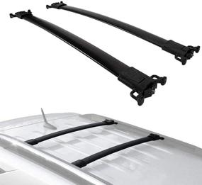 img 4 attached to 🚘 Premium ALAVENTE Roof Rack Cross Bars for Chevrolet Chevy Equinox/GMC Terrain 2010-2017 - Top Rail Compatible with Chevy 10-17, Pair, Black