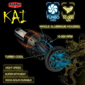 img 2 attached to Upgrade Your Car's Headlights with KAI AKARUI LED Headlight Bulbs Conversion Kit - Single Beam - High-Performance CSP LED Chip - 7000 lumens - 6K Cool White - Pair (H1)