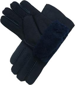 img 2 attached to 🔥 Stay Warm and Stylish with YISEVEN Sheepskin Shearling Leather Mittens - Must-Have Men's Accessories!