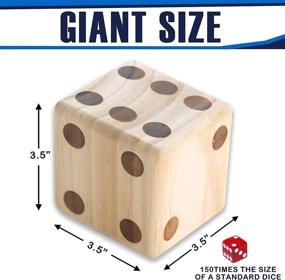 img 3 attached to 🎲 JST GAMEZ Giant Wooden Yard Dice Set - Yardkle and Yardzee Scoreboard Included! Perfect for Adults and Family Outdoor Fun - Giant Lawn Games with Carry Bag