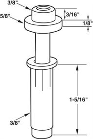 img 1 attached to 🚪 PRIME-LINE Products N 7302: Bi-Fold Door Top Guide Wheels (Pack of 2) – 5/8-Inch Wheel: High-Quality and Durable