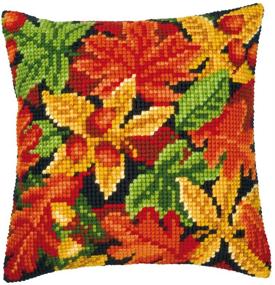 img 2 attached to Autumn Leaves Cushion Chunky Stitch