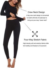 img 2 attached to FINWANLO Women's Thermal Underwear: Lightweight and Stylish Lingerie, Sleepwear, and Lounge Attire
