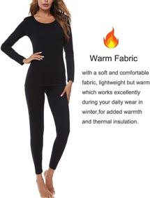 img 3 attached to FINWANLO Women's Thermal Underwear: Lightweight and Stylish Lingerie, Sleepwear, and Lounge Attire