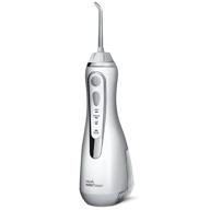 💦 waterpik wp-560 white cordless advanced water flosser - rechargeable, portable, waterproof, dental care for teeth, gums, braces - includes travel bag and 4 tips - ada accepted logo