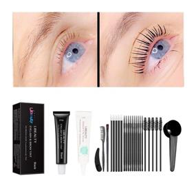 img 4 attached to Libeauty Black Lash Tint Kit: Long-Lasting Keratin Black Eyelash Dye for Lash Perm, Lift, and Lamination Treatment - 6 Weeks Lash Tinting Look (Black Tint Kit Only)