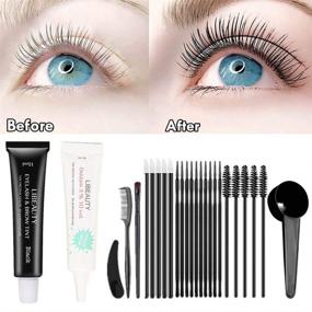 img 2 attached to Libeauty Black Lash Tint Kit: Long-Lasting Keratin Black Eyelash Dye for Lash Perm, Lift, and Lamination Treatment - 6 Weeks Lash Tinting Look (Black Tint Kit Only)