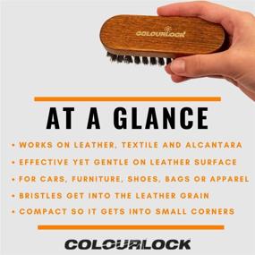 img 2 attached to 🧽 Colourlock Leather &amp; Textile Cleaning Brush - Ideal for Cars, Furniture, Apparel, Shoes, Bags & Accessories (Brown, 1 Brush) - Deep Clean Leather, Textile, and Alcantara Surfaces