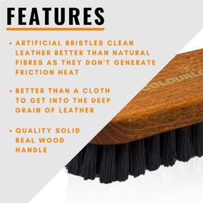 img 1 attached to 🧽 Colourlock Leather &amp; Textile Cleaning Brush - Ideal for Cars, Furniture, Apparel, Shoes, Bags & Accessories (Brown, 1 Brush) - Deep Clean Leather, Textile, and Alcantara Surfaces