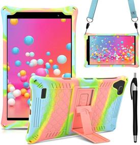 img 4 attached to DETUOSI 8 Inch Silicone Case Compatible With Samsung Galaxy Tab A 8