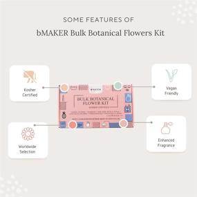 img 3 attached to bMAKER Bulk Botanical Flowers Kit - 6-Pack, Edible, Kosher Certified - 1.5 Cups Each: Jasmine, Rosebuds, Lavender, Marigold, Chamomile, Pink Rose Petals - Includes 2 ml Rose Absolute Essential Oil
