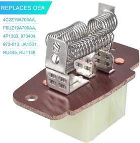 img 1 attached to HVAC Blower Motor Resistor for Ford E-150 E-250 E-350 E-450 E-550 & F-250 F-350 F-450 F-550 Super Duty | Replaces# 4C2Z19A706AA, 973404 | 2003-2014 Compatibility