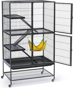 img 2 attached to 🔍 Optimized for SEO: Prevue Hendryx Ferret Cage in Bold Black