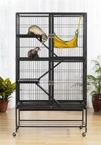 img 3 attached to 🔍 Optimized for SEO: Prevue Hendryx Ferret Cage in Bold Black