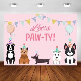 img 1 attached to 🐾 Paw-ty Perfect: 7x5ft Puppy Dog Happy Birthday Backdrops for Memorable Pet-Themed Celebrations!