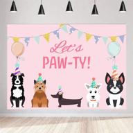 🐾 paw-ty perfect: 7x5ft puppy dog happy birthday backdrops for memorable pet-themed celebrations! logo