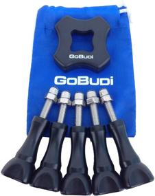 img 3 attached to 🔩 GoBUDi Long Thumbscrew Bolts - 5 Pack for GoPro Hero Cameras | Includes Wrench & Gear Bag