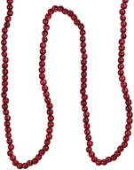 🔴 kurt adler tn0066/burg red wooden cranberry garland - a festive holiday decoration logo