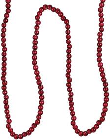 img 3 attached to 🔴 Kurt Adler TN0066/BURG Red Wooden Cranberry Garland - A Festive Holiday Decoration