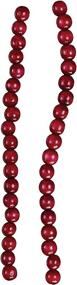 img 2 attached to 🔴 Kurt Adler TN0066/BURG Red Wooden Cranberry Garland - A Festive Holiday Decoration