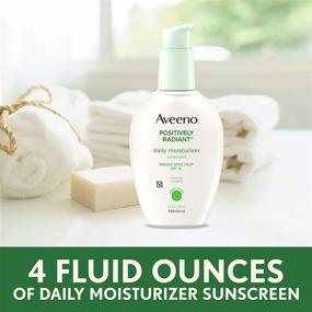 img 2 attached to 🌞 Aveeno Positively Radiant Facial Moisturizer SPF 15 Sunscreen with Total Soy Complex for Even Tone & Texture, Hypoallergenic, Oil-Free, Non-Comedogenic, 4 fl. oz