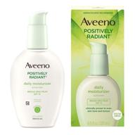 🌞 aveeno positively radiant facial moisturizer spf 15 sunscreen with total soy complex for even tone & texture, hypoallergenic, oil-free, non-comedogenic, 4 fl. oz logo