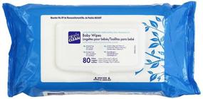 img 1 attached to 🧸 Мягкие влажные салфетки для младенцев с алоэ - без запаха, гипоаллергенные, 80 штук в упаковке от Nice 'N Clean