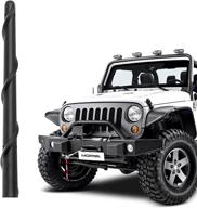 🔍 ksaauto spiral antenna compatible with jeep wrangler jk jku jl jt jlu rubicon sahara gladiator 2007-2021, 7-inch short car wash-proof antenna replacement, optimized fm/am signal reception design logo