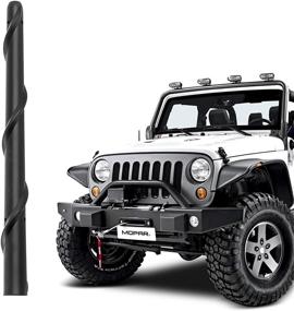 img 4 attached to 🔍 KSaAuto Spiral Antenna Compatible with Jeep Wrangler JK JKU JL JT JLU Rubicon Sahara Gladiator 2007-2021, 7-inch Short Car Wash-Proof Antenna Replacement, Optimized FM/AM Signal Reception Design