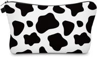 🐄 cow print cute cosmetic bag travel makeup pouch - ideal gift for women logo