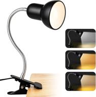 versatile desk lamp with 360° rotation, clip-on design, and 3 lighting modes for efficient book reading and home lighting logo