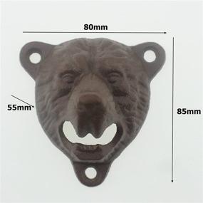 img 3 attached to 🐻 Vintage Grizzly Bear Teeth Cast Iron Bottle Opener – Ideal Beer Gift for Beer Enthusiasts