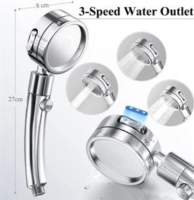 img 2 attached to High Pressure 10'' Rainfall Shower Head with Handheld, Rain Shower Head Combo Set – 3 Settings, Extension Arm, Holder, and 78'' Hose Included (Chrome)