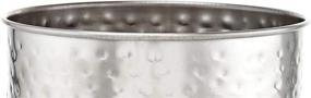 img 1 attached to 🔨 Stylish and Spacious Old Dutch Jumbo Hammered Brushed Nickel Utensil Holder - 7" Diameter