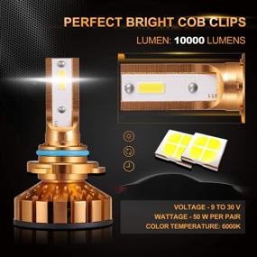 img 3 attached to 9005/HB3 LED Headlight Bulbs 10000 Lumens 6000K Xenon White Extremely Bright COB Chips Error-Free Led Conversion Kit Led Headlight Kit By Max5-2 Yr Warranty