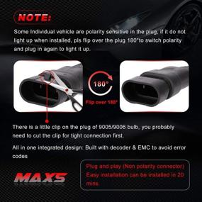 img 1 attached to 9005/HB3 LED Headlight Bulbs 10000 Lumens 6000K Xenon White Extremely Bright COB Chips Error-Free Led Conversion Kit Led Headlight Kit By Max5-2 Yr Warranty