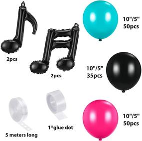 img 3 attached to 🎈 Music Balloon Birthday Balloon Garland Arch Kit - 141-Piece Set with Latex Music Note Foil Balloon Party Supplies for Karaoke and Musical-Themed Birthdays (Simple Style)