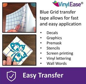 img 1 attached to Vinyl Ease 6 inch x 30 feet Blue Grid Transfer Tape: Ideal for Decals, Signs, Wall Words & More! American Made V0808