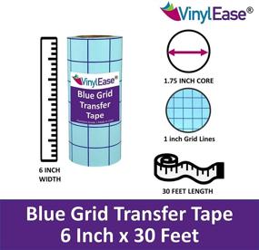 img 3 attached to Vinyl Ease 6 inch x 30 feet Blue Grid Transfer Tape: Ideal for Decals, Signs, Wall Words & More! American Made V0808