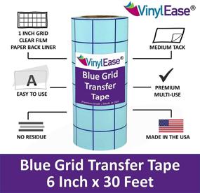 img 4 attached to Vinyl Ease 6 inch x 30 feet Blue Grid Transfer Tape: Ideal for Decals, Signs, Wall Words & More! American Made V0808