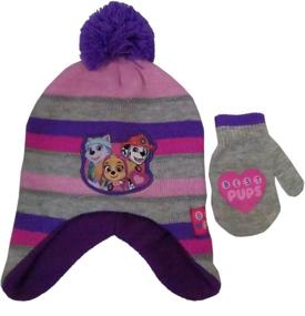 img 4 attached to 🐾 Adorable Nickelodeon Paw Patrol Toddler Hat and Matching Mitten Set