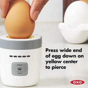 img 1 attached to 🥚 OXO Good Grips Digital Egg Timer with Piercer: Precise Timing and Easy Piercing for Perfectly Cooked Eggs, in a Sleek White Design - One Size