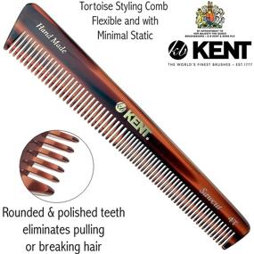 img 3 attached to 🔘 Kent 4T Double Tooth Hair Dressing Comb: Fine & Wide Tooth Dresser Comb for Hair, Beard, and Mustache. Coarse & Fine Hair Styling Grooming Comb for Men, Women, and Kids. Made in England!