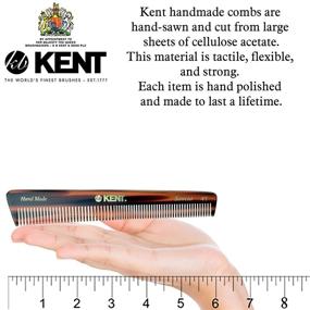 img 2 attached to 🔘 Kent 4T Double Tooth Hair Dressing Comb: Fine & Wide Tooth Dresser Comb for Hair, Beard, and Mustache. Coarse & Fine Hair Styling Grooming Comb for Men, Women, and Kids. Made in England!