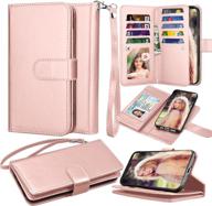 📱 takfox iphone 13 pro max wallet case – pu leather folio flip kickstand, credit card slots, detachable magnetic phone case, lanyard – rose gold, 6.7 inch logo