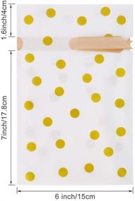 img 3 attached to 🍬 Gold Dot Candy Cookie Bags with Drawstring - 24Pcs, Perfect for Birthday Party Snacks, Wedding Gifts, and Party Favors