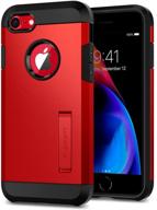 spigen tough armor designed for iphone 8 / iphone 7 case (2016) - red logo